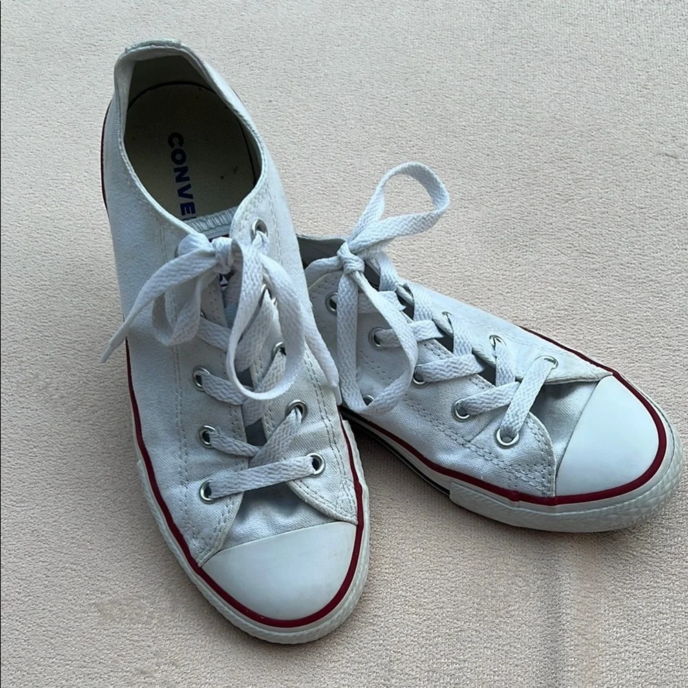 Converse All Star white size 3 Youth sneakers